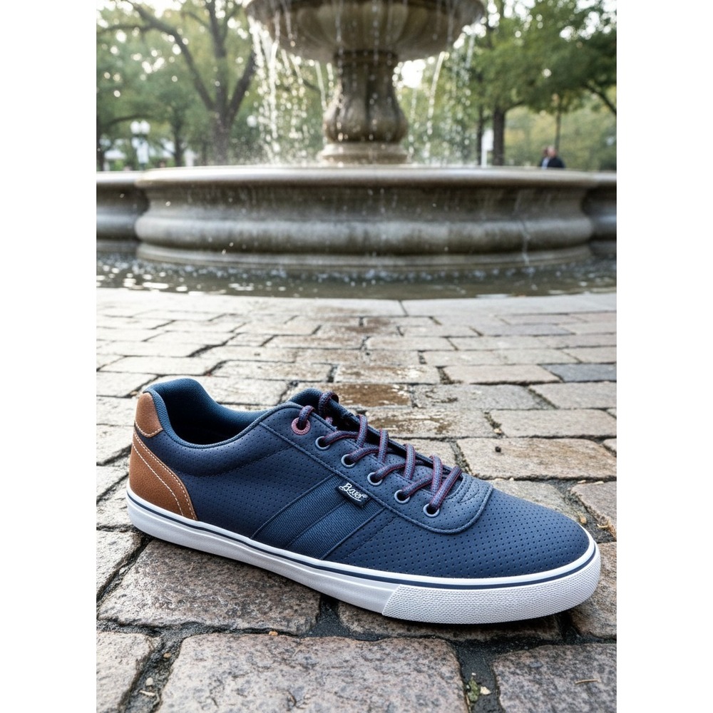 Bass Mens 13 Navy Blue Casual Sneakers Low Top Shoes Sanitized Excellent